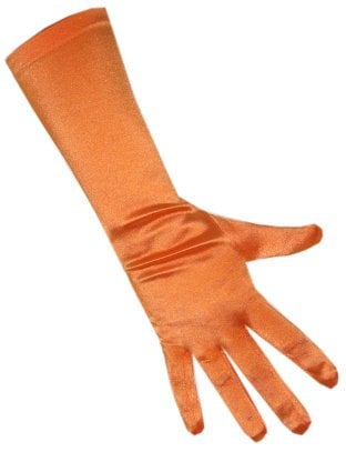 Feestbazaar Handschoenen satijn stretch luxe oranje