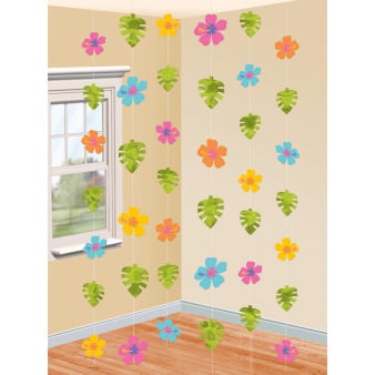Feestbazaar Hangdecoratie Hawaii Bloemen (6st)