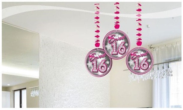 Feestbazaar Hangdecoratie Swirl Sweet 16