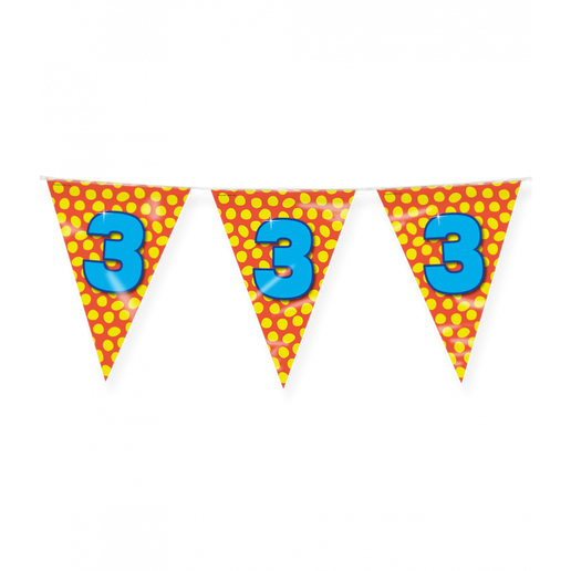 Feestbazaar Happy Verjaardag Vlaggenlijn 3 Jaar (10m)