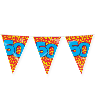 Feestbazaar Happy Verjaardag Vlaggenlijn 50 Jaar (10m)