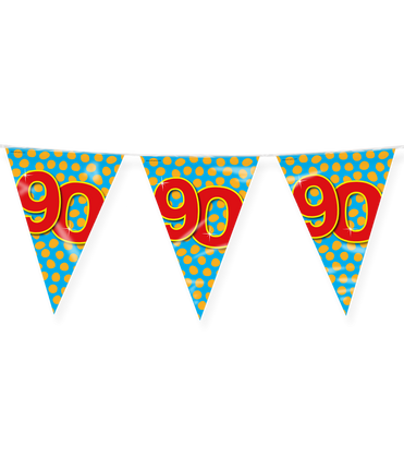 Feestbazaar Happy Verjaardag Vlaggenlijn 90 Jaar (10m)