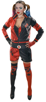 Feestbazaar Harley Quinn kostuum volwassen rood/zwart