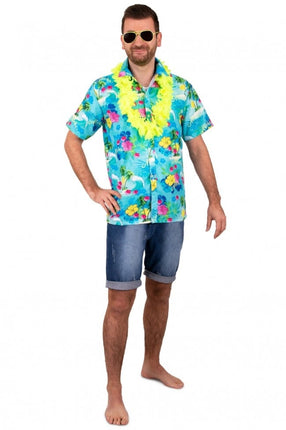 Feestbazaar Hawaii Blouse Club Tropicana Blauw