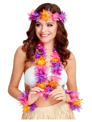 Feestbazaar Hawaii verkleedset multikleur