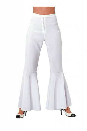 Feestbazaar Hippie broek vrouw wit Jess