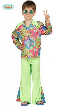 Feestbazaar Hippie jongen flower power