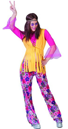 Feestbazaar Hippie kostuum dames 3-delig