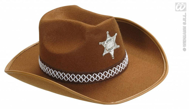 Feestbazaar Hoed Sheriff bruin