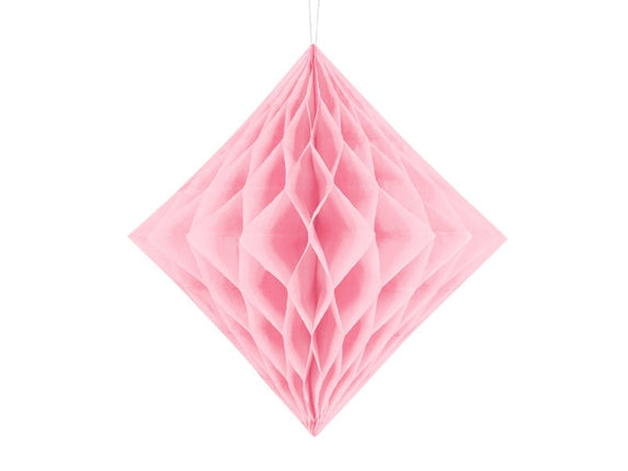 Feestbazaar Honeycomb Diamant Licht Roze (20cm)