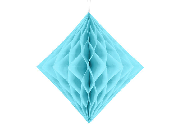 Feestbazaar Honeycomb Diamant Licht Sky Blue (20cm)