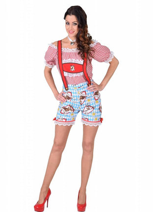 Feestbazaar Hotpants lederhose dames