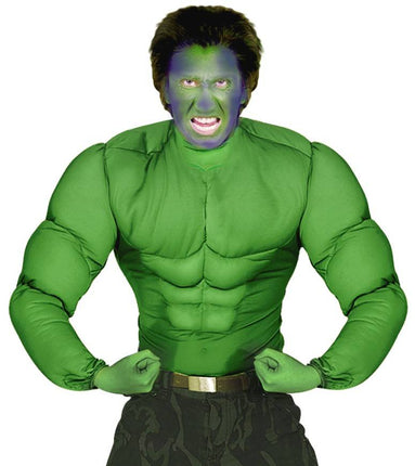 Feestbazaar Hulk spierballen shirt groen