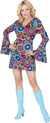 Feestbazaar Jaren 70 Groovy Jurk Cirkels