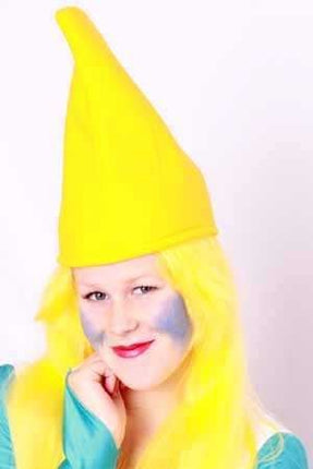 Feestbazaar Kabouter/smurfenmuts geel