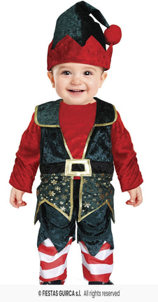 Feestbazaar Kerst Elfje Baby Jongen Fluweel