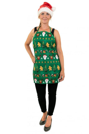 Feestbazaar Kerst Keukenschort Groen