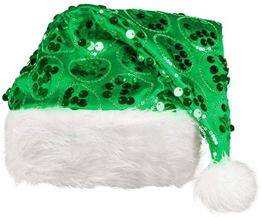 Feestbazaar Kerstmuts Dangling Groen Pailletten