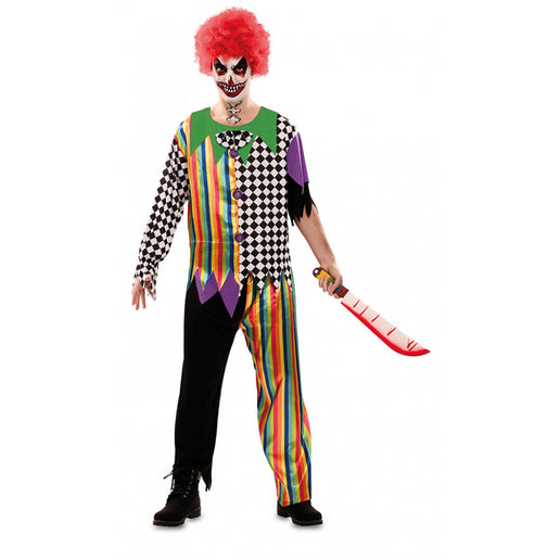 Feestbazaar Killer Clown Kostuum Regenboog Man