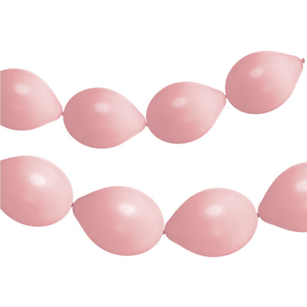 Feestbazaar Knoopballonnen Babyroze (3m)