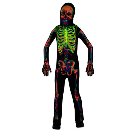 Feestbazaar Kostuum Skelet Glow in the Dark Multikleur Kind