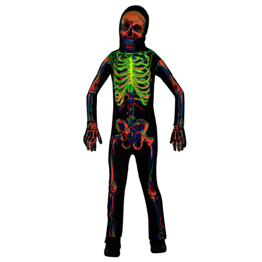 Feestbazaar Kostuum Skelet Glow in the Dark Multikleur Kind