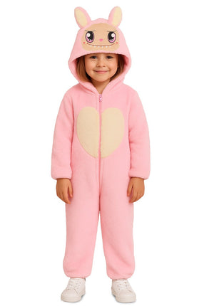 Feestbazaar Labubu Onesie Roze Kind Hartje