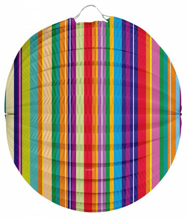 Feestbazaar Lampion Regenboog Ø22cm