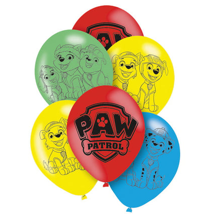 Feestbazaar Latex Ballonnen Paw Patrol (6st)