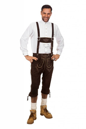 Feestbazaar Lederhose elite donkerbruin