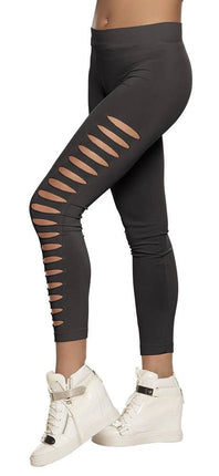 Feestbazaar Legging Met Gaten Zwart
