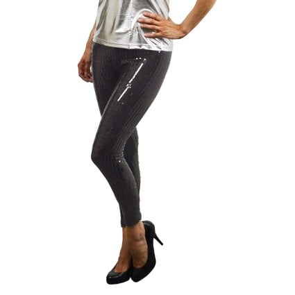 Feestbazaar Legging pailletten zwart