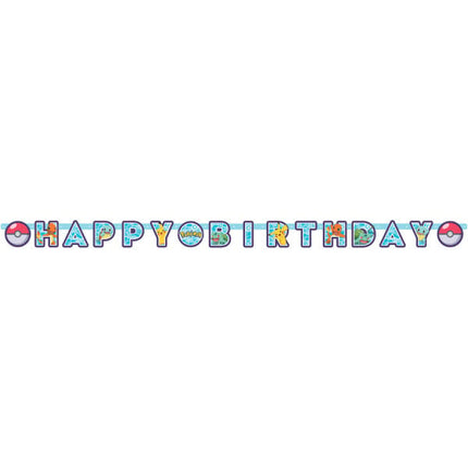 Feestbazaar Letter Banner Happy Birthday Pokemon