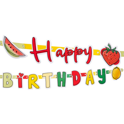 Feestbazaar Letterslinger Happy Birthday Fruit (3m)