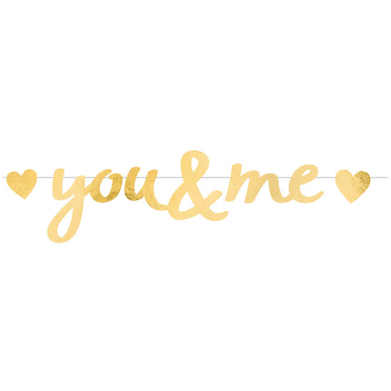 Feestbazaar Letterslinger Liefde 'You & Me' Goud