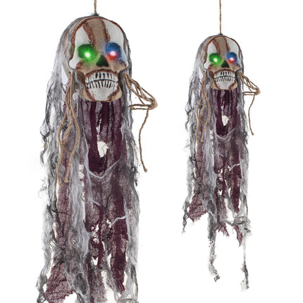 Feestbazaar Lichtgevende Hangdecoratie Doodskop Halloween (80cm)
