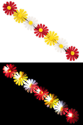 Feestbazaar Lichtgevende Hippie Hoofdband Bloemen