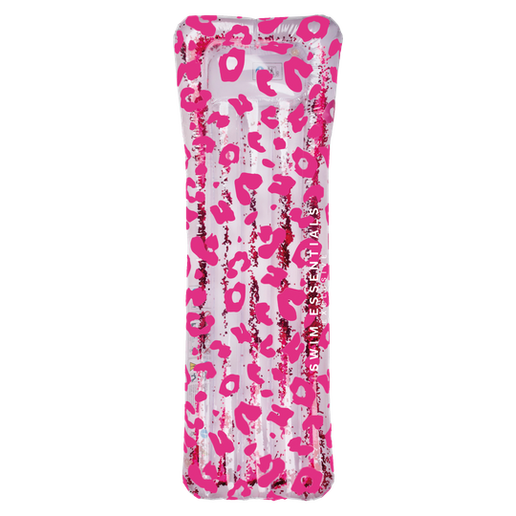 Feestbazaar Luxe Luchtbed Panterprint Roze Transparant