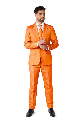 Feestbazaar Maatpak Effen Oranje Suitmeister