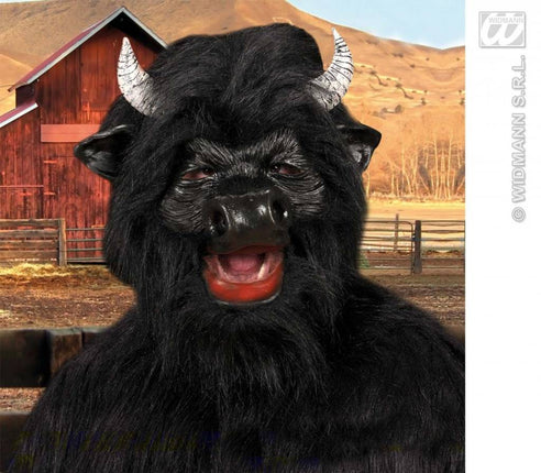 Feestbazaar Masker Stier met pluche haar