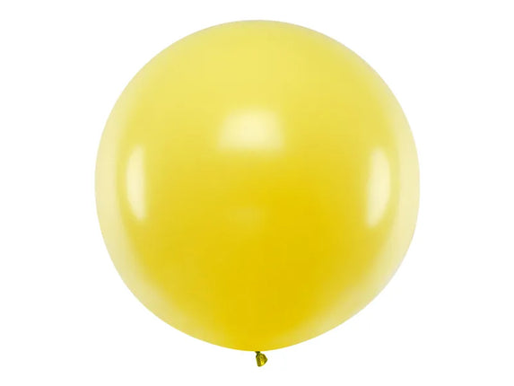 Feestbazaar Mega Ballon Pastel Geel - 100cm