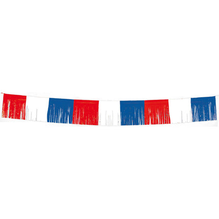 Feestbazaar Mega franjeslinger rood-wit-blauw Holland (5m)