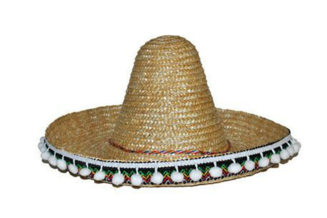 Feestbazaar Mexicaanse sombrero kind naturel