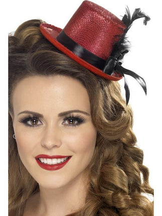 Feestbazaar Mini hoge hoed rood