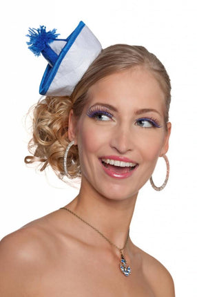 Feestbazaar Mini matrozenhoedje blauw