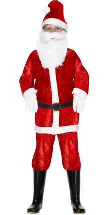 Feestbazaar Mini Santa kostuum velours