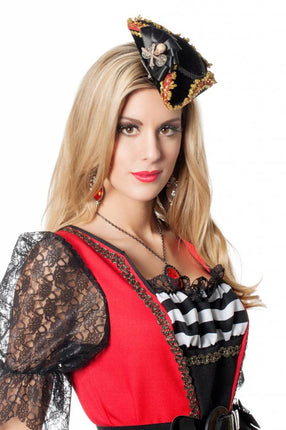 Feestbazaar Minihoed driesteek met clip Ella
