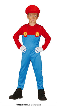 Feestbazaar Monteur kostuum Mario Kind