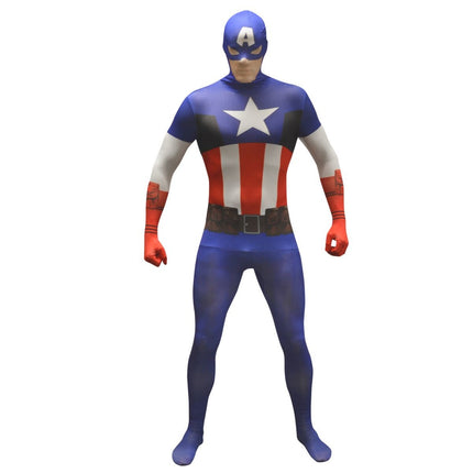 Feestbazaar Morphsuit Captain America Volwassenen