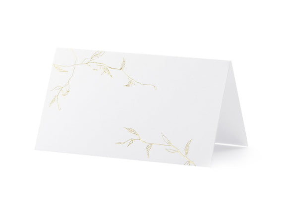 Feestbazaar Naamkaartjes Gouden Takken (9.5x5.5cm)